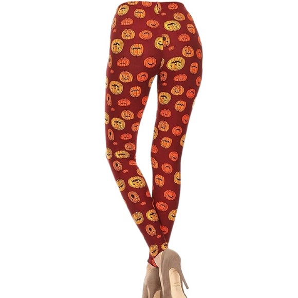 🎃Final Price🎃 Halloween Pumpkins Burgundy & Orange Ultra Soft - Picture 2 of 4